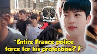 Jin Proved himself as S.Korean treasure look at how Super Tight Security Guarded him in Paris?