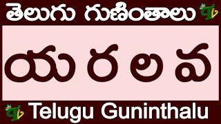 య ర ల వ గుణింతాలు రాయడం మరియు చదవడం #YaRaLaVa Guninthalu in Telugu  Telugu varnamala Guninthamulu