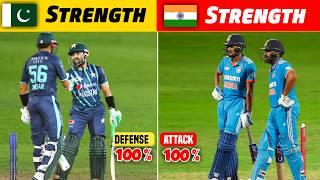 Pakistan vs India Team Comparison  INDIA आक्रमण क्षमता  Pak Batting Strength?