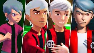 Evolution of Albedo Evil Ben in Ben 10 Games  2009 - 2011