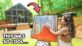 Painting at a Cabin in the Woods... *LOTS of art*