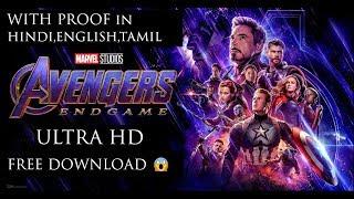 DOWNLOAD AVENGER END GAME 4K UHD FREE HINDIENGLISHTAMIL with Proof