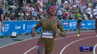 ShaCarri Richardson qualifies for first Olympics in 100m  U.S. Olympic Track & Field Trials