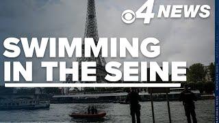 Paris officials swim in the Seine to alleviate health concerns before the 2024 Olympics