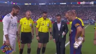 مباراة الكلاسيكو برشلونة vs ريال مدريد الشوط الاول كاس الابطال الودية 30-07-2017-HD