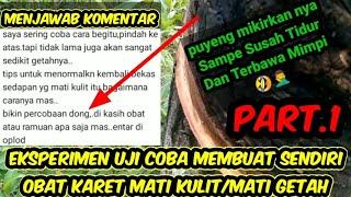 Obat Karet Mati Getah Atau Mati Kulit  Part.1