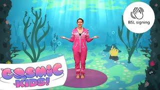 Squish The Fish  A Cosmic Kids Yoga Adventure Deaf Friendly - BSL - No Background Music