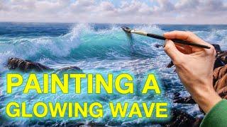 How to paint a WAVE in OILS - Get that GLOWING EFFECT