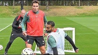 INSIDE TRAINING  Chiesa shows Salah How it is done  Arne Slot Surprised  LFC training session