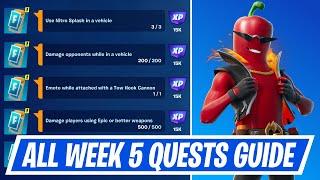 Fortnite Complete Week 5 Quests - How to EASILY Complete Week 5 Challenges in Chapter 5 Season 3