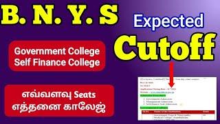 BNYS Expected Cutoff BNYS Colleges List BNYS Government College cutoff