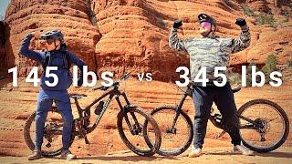 345 Pounds Man Attemps to ride an Insane Worlds Famous Trail