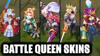 All Battle Queen Skins Spotlight 2024 - New Gwen Miss Fortune Fiora Annie League of Legends