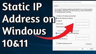 How to Change IP Address in Windows 1011 Configuring Static IP Address Manually on Windows PC