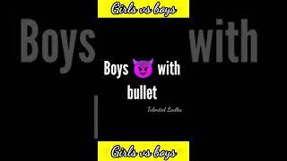 Girls driving bullet vs boys driving bullet   Girls vs Boys  #shorts #shortsfeed  #boysvsgirls