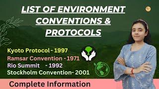 Environment Conventions & Protocols  पर्यावरण सम्मेलन और प्रोटोकॉल  complete Information