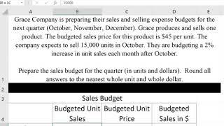 ACG3024 MOM Assign 7 Q3 Sales Budget