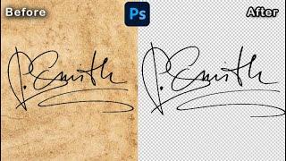 How to remove signature background quickly  in photoshop cs6  Photoshop idea ps learning