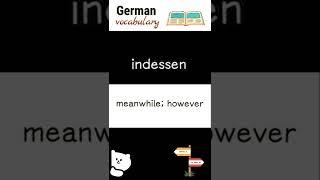 indessen however  Deutsch lernen