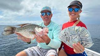 Me vs Her High Dollar Fishing Challenge Catch & Cook