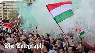 Hungary Tens of thousands protest against Viktor Orbans government