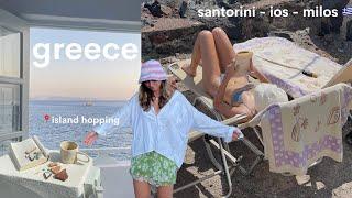 island hopping in Greece - Santorini Ios + Milos travel vlog 