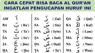 huruf hijaiyah. cara paling cepat belajar huruf iqro. ingatlah pengucapan huruf ini. belajar mengaji