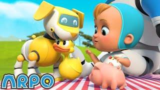 Playing Ruff  ARPO The Robot  Educational Kids Videos  Moonbug Kids