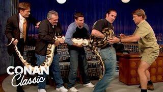 Conan & Steve Irwin Wrestle With A Snake  Late Night with Conan O’Brien