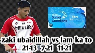 moh zaki ubaidillah INA VS lam ka to HKG  F u19 junior internasional grand prix 2024