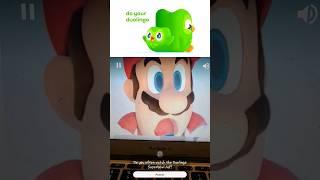 Mario watches the Duolingo Superbowl Ad  Credits to @SonicDavid & @duolingo