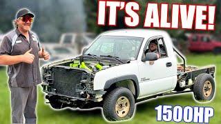 Our Duramax Drag Truck Is A BEAST First Fire Up  1500+HP Capable