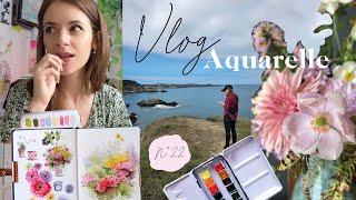 Vlog aquarelle n°22   Un mois de septembre à latelier à Paris et à Belle-île