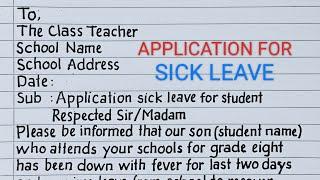 How To Write Application for sick leave