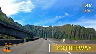 Hawaii H3 Freeway  Stunning H3 Freeway  Honolulu Oahu  Hawaii 4K Driving