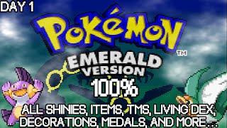 100%ing POKéMON Emerald with a LIVING SHINY DEX...