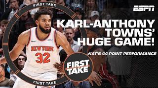 Stephen A. Smiths IN AWE of Karl-Anthony Towns 44-PT Knicks performance  First Take