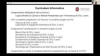 Seminario percorsi formativi laurea in Ingegneria Informatica e Automatica Università La Sapienza