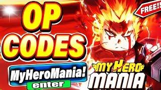 ALL NEW *SECRET CODES* IN ROBLOX MY HERO MANIA new codes in roblox My Hero Mania  NEW