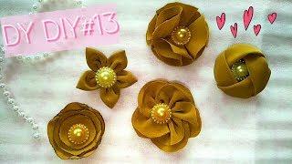 DY DIY#13  LIMA BUNGA KAIN DENGAN POLA LINGKARAN  how to make simple flowers from fabric