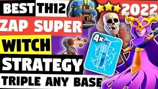 TH12 Zap Super Witch Attack Strategy 2022 - Best Town Hall 12 Super Witch Army  Clash Of Clans