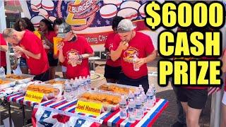 $6000 BURGER EATING CONTEST Worlds Biggest In Washington DC  Z Burger 2023