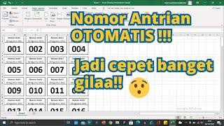 CARA MEMBUAT NOMOR ANTRIAN OTOMATIS  TUTORIAL EXCEL