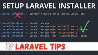 How to setup laravel installer