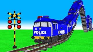 電車アニメ  Railway Crossing  電車アニメ  police railroad crossing fumikiri train #1