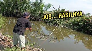 Tangkap ikan  nangkul ikan Di Parit  Branjang ikan  Hanco Ikan  fish net