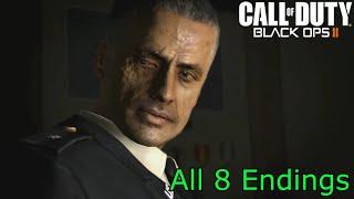 Call of Duty Black Ops II All 8 Endings Best Bad Worst killSpare Menendez