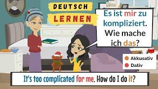 Deutsch lernen  German Dialoges for beginners  Deutsch A2 - Wortschatz und wichtige Sätze
