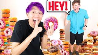 JUSTIN FILLED ADAMS ENTIRE HOUSE WITH DONUTS? LANKYBOX FUNNY MOMENTS