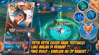 TUTORIAL LING NEW PATCH EMBLEM + BUILD  DETIK DETIK NAIK HIGH RANK MYTHIC IMMORTALL ⭐️ 430 - MLBB